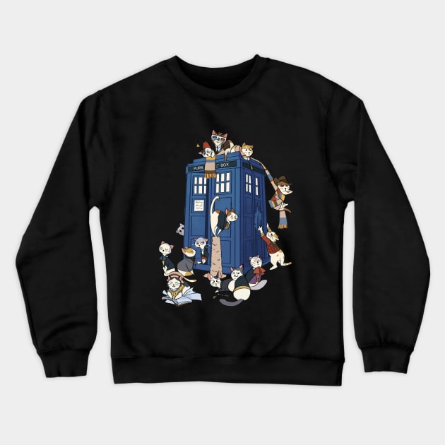 Doctor Cat Crewneck Sweatshirt by annmarcellino